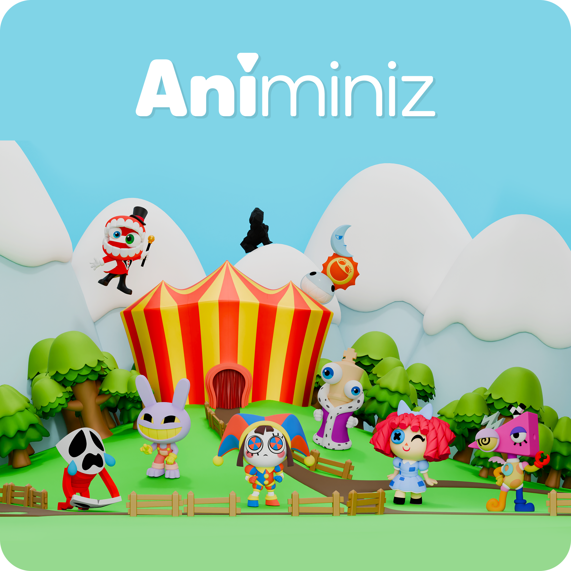 Digital Circus Animiniz: Main Character Series